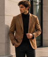 Men's Plus Size Lapel Collar Long Sleeve Blazer