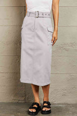HYFVE Professional Poise Buckled Pencil Skirt