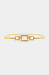 Square Shape Zinc Alloy Buckle Iron Belt