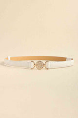 Rhinestone Decor PU Leather Belt