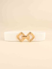 Geometric Buckle Elastic Wide Belt