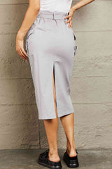 HYFVE Professional Poise Buckled Pencil Skirt