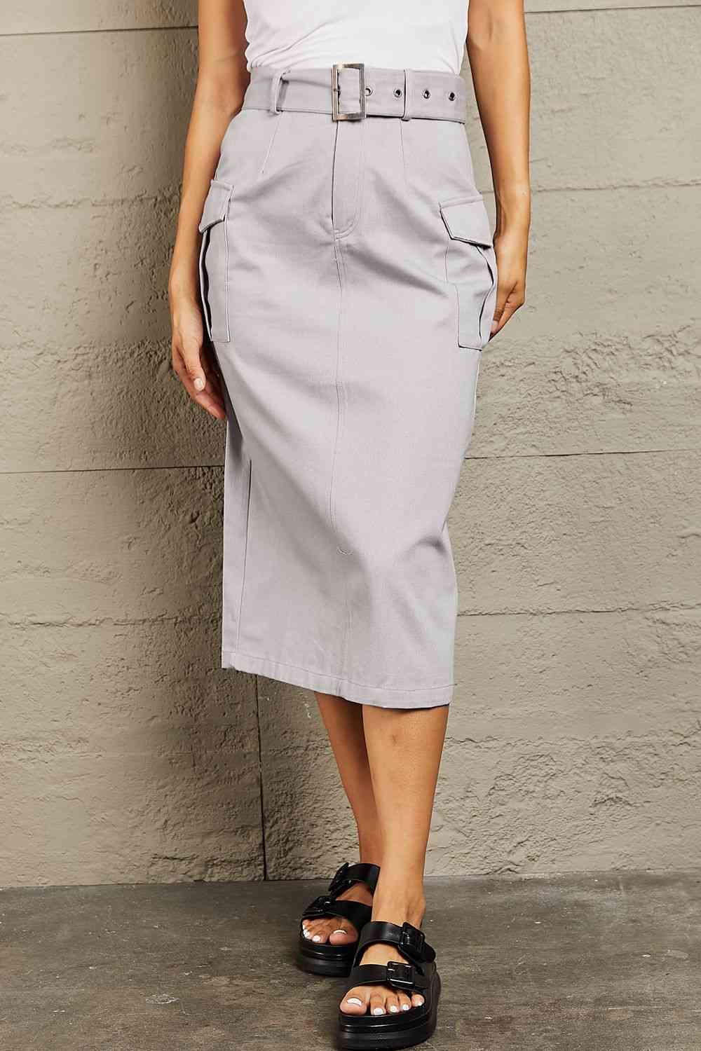 HYFVE Professional Poise Buckled Pencil Skirt